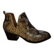 Boots Ankle Heels By Cl By Chinese Laundry In Snakeskin Print, Size: 7 Sale