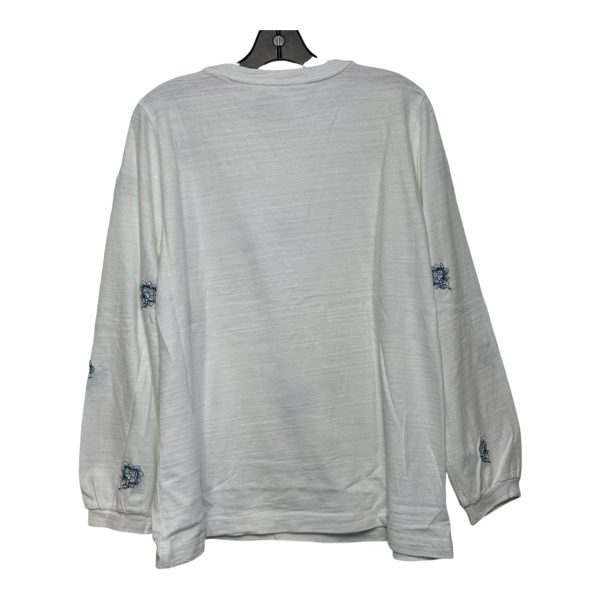 Top Long Sleeve By Loft In White, Size: L For Discount