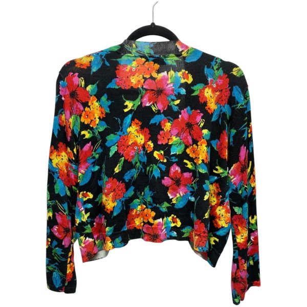 Sweater Cardigan By Spense In Floral Print, Size: L Cheap