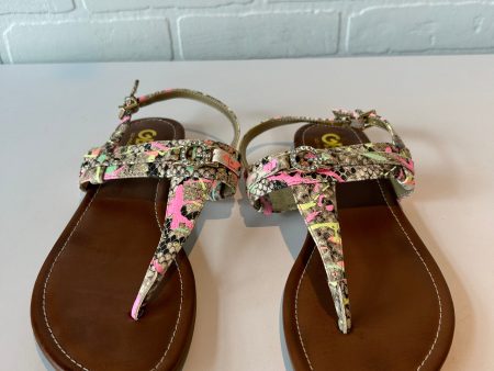 Sandals Flats By Clothes Mentor In Camouflage Print, Size: 10 Supply