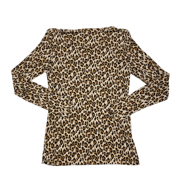 Top Long Sleeve Basic By Banana Republic In Animal Print, Size: Xs For Sale