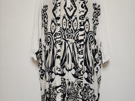 Kimono By Chicos In Black & White, Size: Xl Hot on Sale