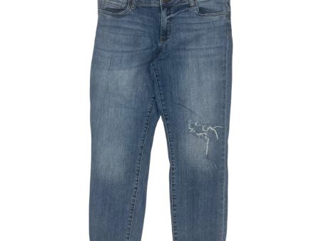 Jeans Straight By Kut In Blue Denim, Size:14 For Cheap