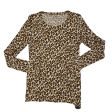 Top Long Sleeve Basic By Banana Republic In Animal Print, Size: Xs For Sale