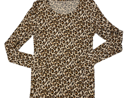 Top Long Sleeve Basic By Banana Republic In Animal Print, Size: Xs For Sale