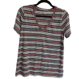 Top Short Sleeve Basic By Lucky Brand In Striped Pattern, Size: S For Sale