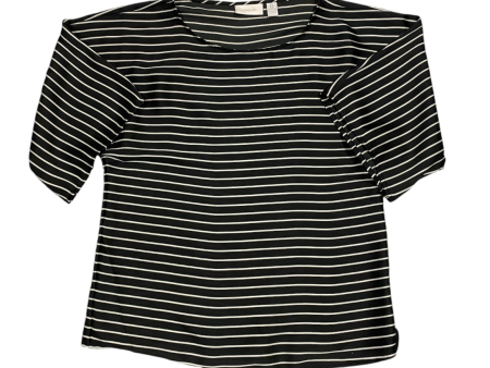 Top Short Sleeve By Chicos In Black & White, Size: S on Sale