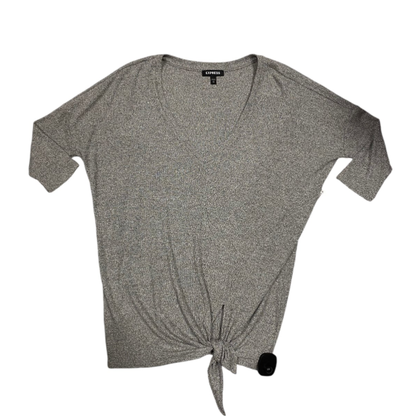 Top Long Sleeve By Express In Grey, Size: S For Cheap