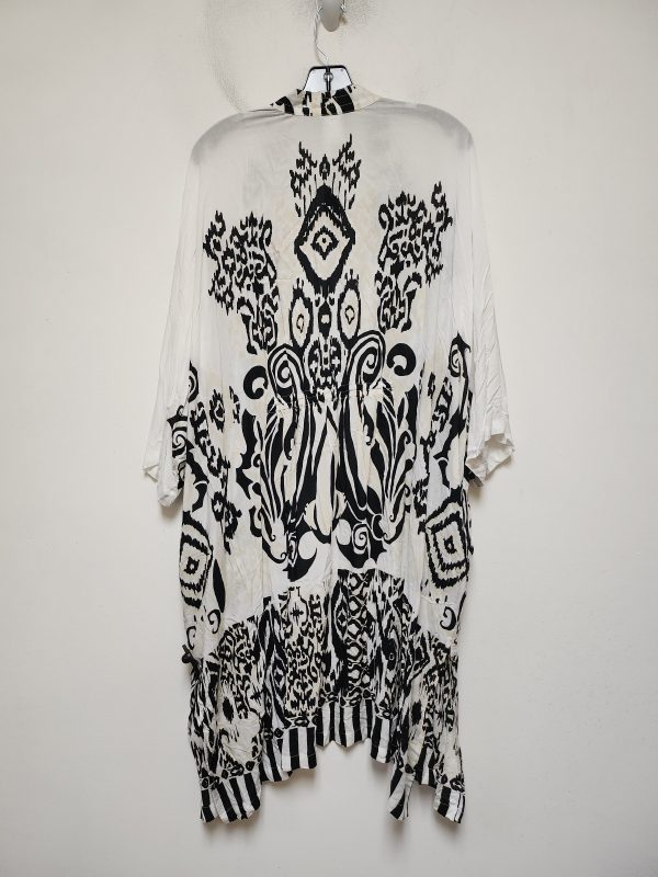 Kimono By Chicos In Black & White, Size: Xl Hot on Sale