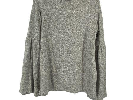 Top Long Sleeve By Zara In Grey, Size: S Online