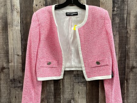 Blazer Designer By Karl Lagerfeld In Pink, Size: S Hot on Sale