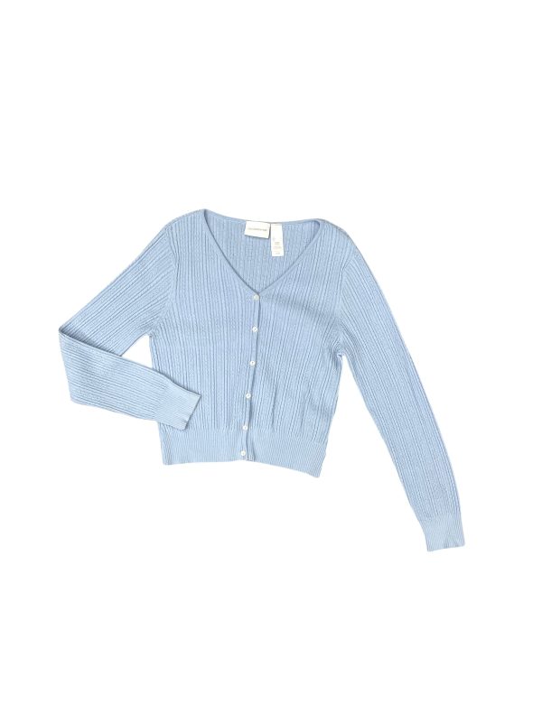 Cardigan By Liz Claiborne In Blue, Size: L Hot on Sale