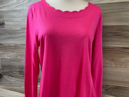 Top Long Sleeve Basic By Talbots In Pink, Size: M Sale