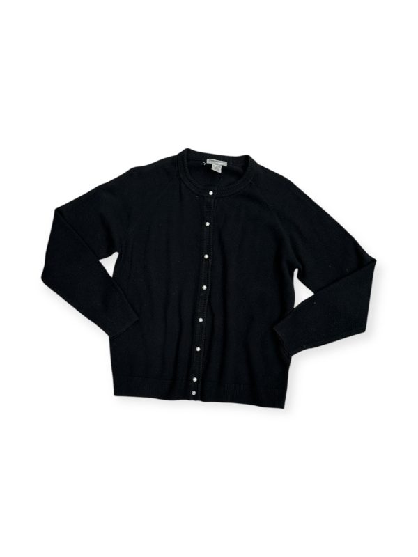 Sweater Cardigan By Designer Originals In Black, Size: L For Cheap