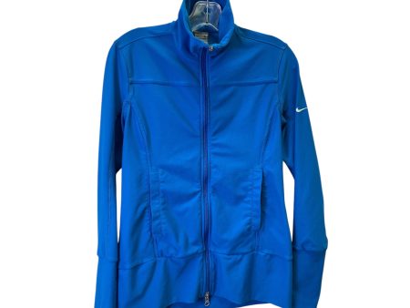 Athletic Jacket By Nike Apparel In Blue, Size:S For Cheap