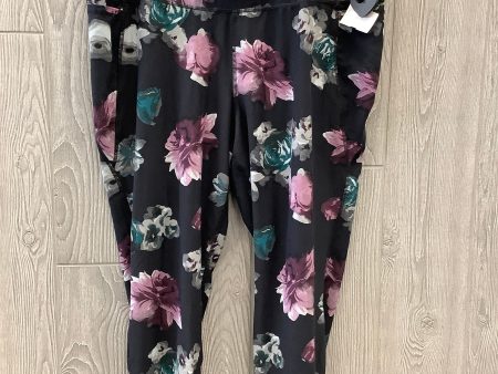 Athletic Leggings By Livi Active In Floral Print, Size: 3x For Cheap