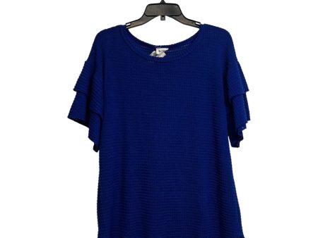 Top Short Sleeve By Bibi In Royal Blue, Size: M Sale