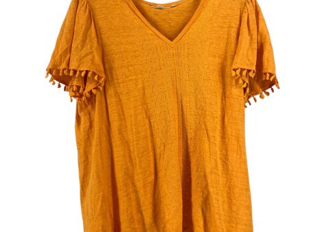 Top Short Sleeve By Chicos In Orange, Size: 2 Online