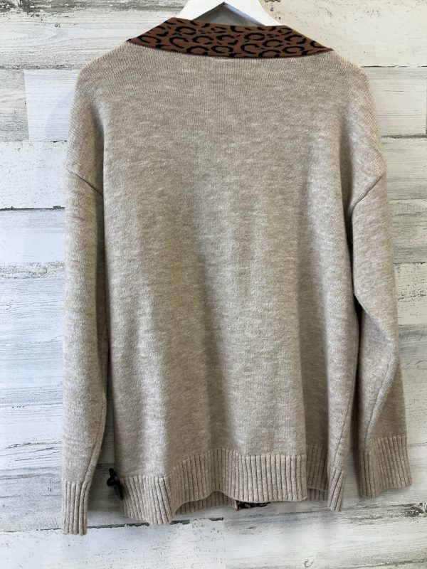 Sweater Cardigan By Clothes Mentor In Tan, Size: Xl Hot on Sale