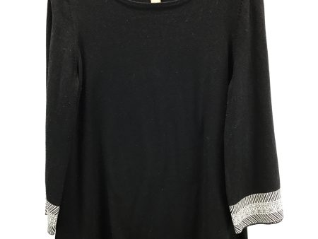 Top 3 4 Sleeve By Chicos In Black White, Size: 1   M Hot on Sale