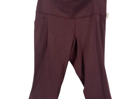 Athletic Leggings By Athleta In Maroon, Size: Xl Fashion