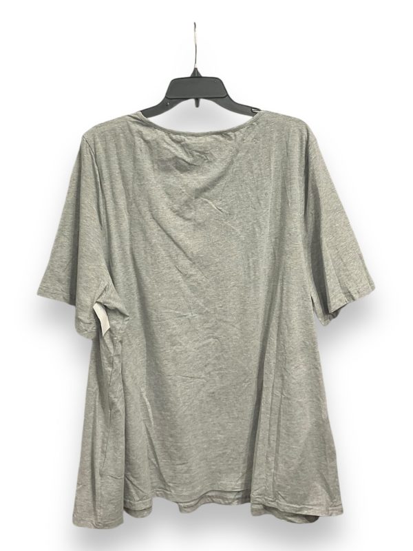 Top Short Sleeve Basic By Clothes Mentor In Grey, Size: 4x Cheap