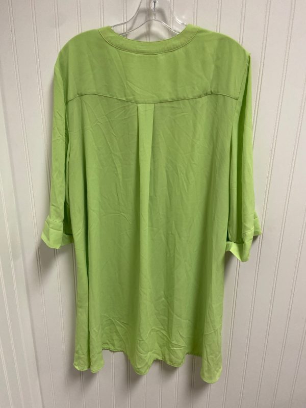 Top 3 4 Sleeve Basic By Chicos In Green, Size: Xl Online Sale