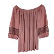 Top 3 4 Sleeve Basic By Loft In Pink, Size: Xl on Sale