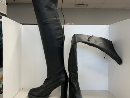 Boots Over-the-knee Heels By Stuart Weitzman In Black, Size: 6.5 For Sale