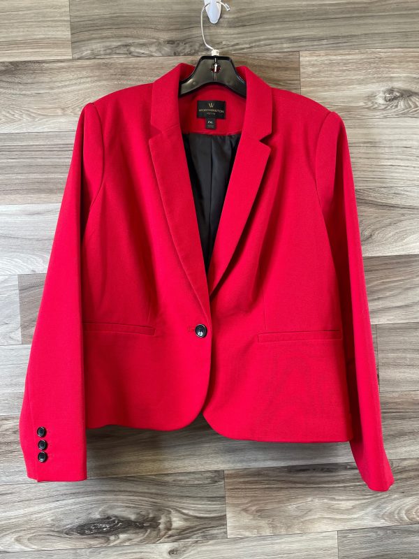 Blazer By Worthington In Red, Size: Xlp Online Hot Sale