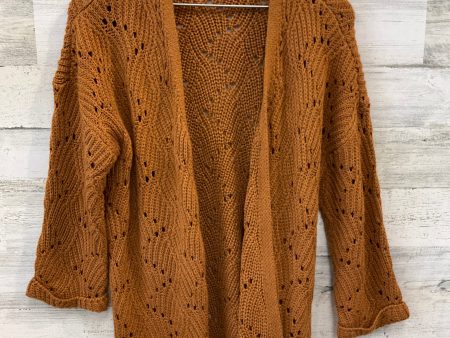 Sweater Cardigan By Maurices In Orange, Size: L Cheap