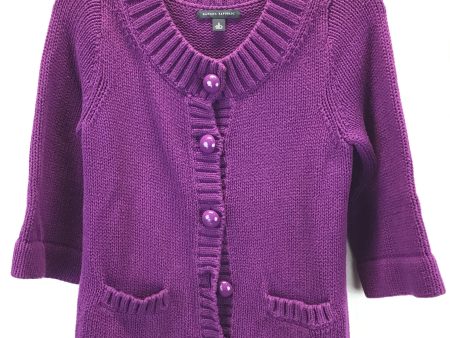 Sweater Cardigan By Banana Republic In Purple, Size: S For Sale