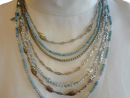 7 Strand Layered Beaded Necklace By Unbranded Supply