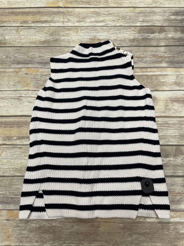 Vest Sweater By Loft In Blue & White, Size: S Online