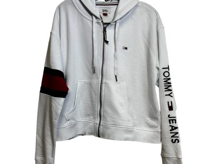 Sweatshirt Hoodie By Tommy Hilfiger In White, Size: L For Discount