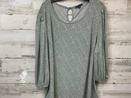 Top 3 4 Sleeve By Adrianna Papell In Green, Size: 3x Sale