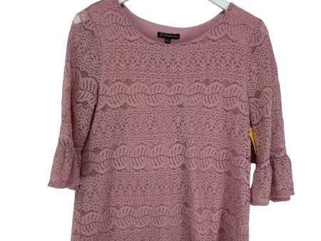 Top Long Sleeve By Adrianna Papell In Pink, Size: L For Cheap