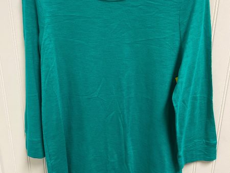 Top Long Sleeve Basic By Chicos In Green, Size: S For Sale