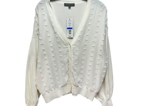 Sweater Cardigan By Joseph A. In White, Size: Xl Fashion