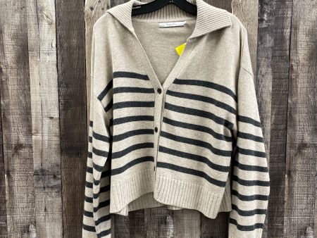 Sweater Cardigan By Cme In Striped Pattern, Size: Xl Online now