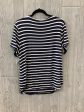 Top Short Sleeve By Calvin Klein In Striped Pattern, Size: Xl For Sale