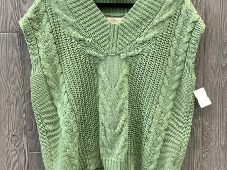 Vest Sweater By Elan In Green, Size: S Cheap