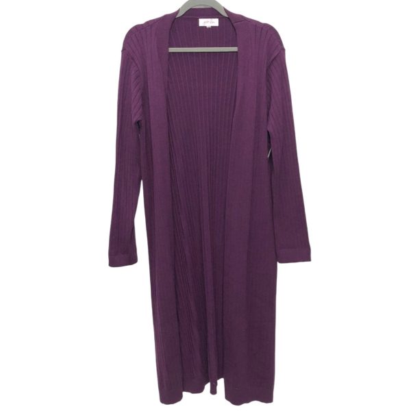 Sweater Cardigan By Clothes Mentor In Purple, Size: Xl Online Sale