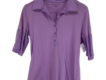 Top Short Sleeve By New York And Co In Purple, Size: L Sale