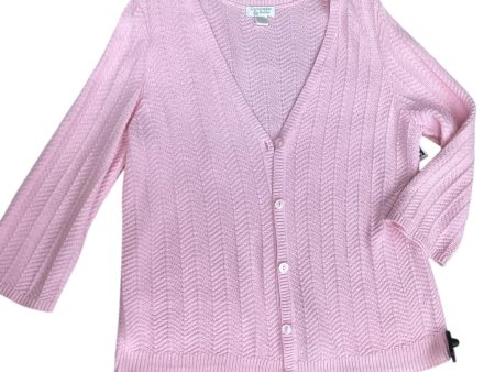 Sweater Cardigan By Christopher And Banks In Pink, Size: Xl Online