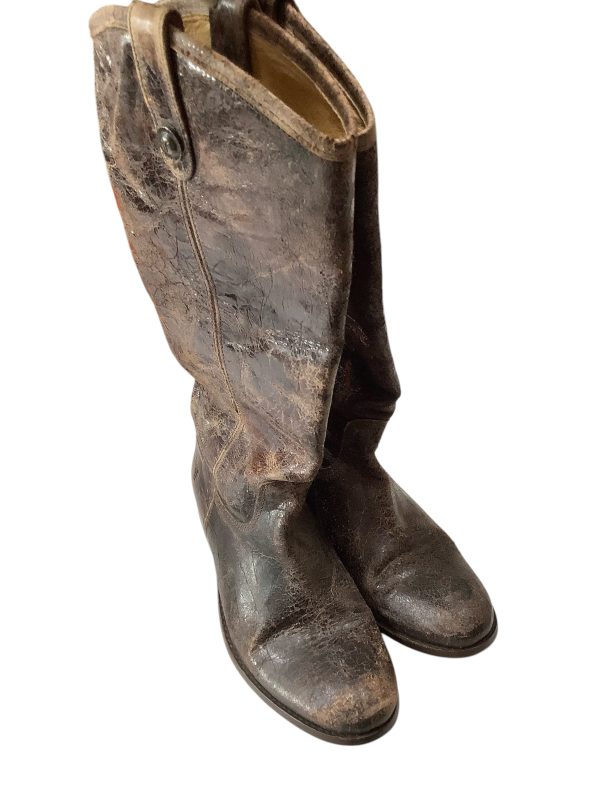 Boots Knee Flats By Frye In Brown, Size: 9 Online now