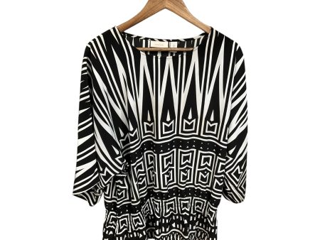 Top 3 4 Sleeve By Chicos In Black & White, Size: 3x For Sale