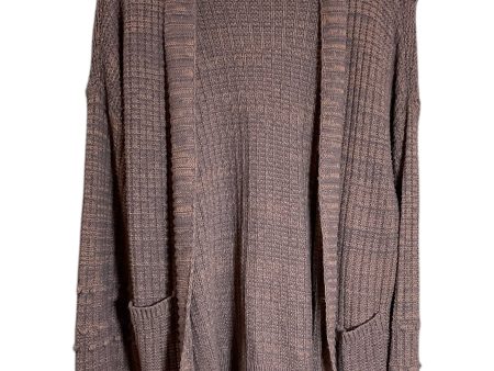 Sweater Cardigan By Maurices In Brown & Orange, Size: M Hot on Sale