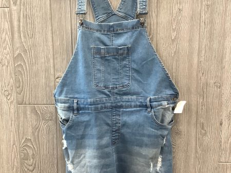 Shortalls By Venus In Blue Denim, Size: 2x Fashion