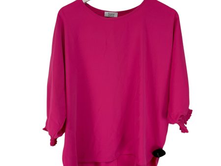 Top 3 4 Sleeve By Spin In Pink, Size: M Cheap